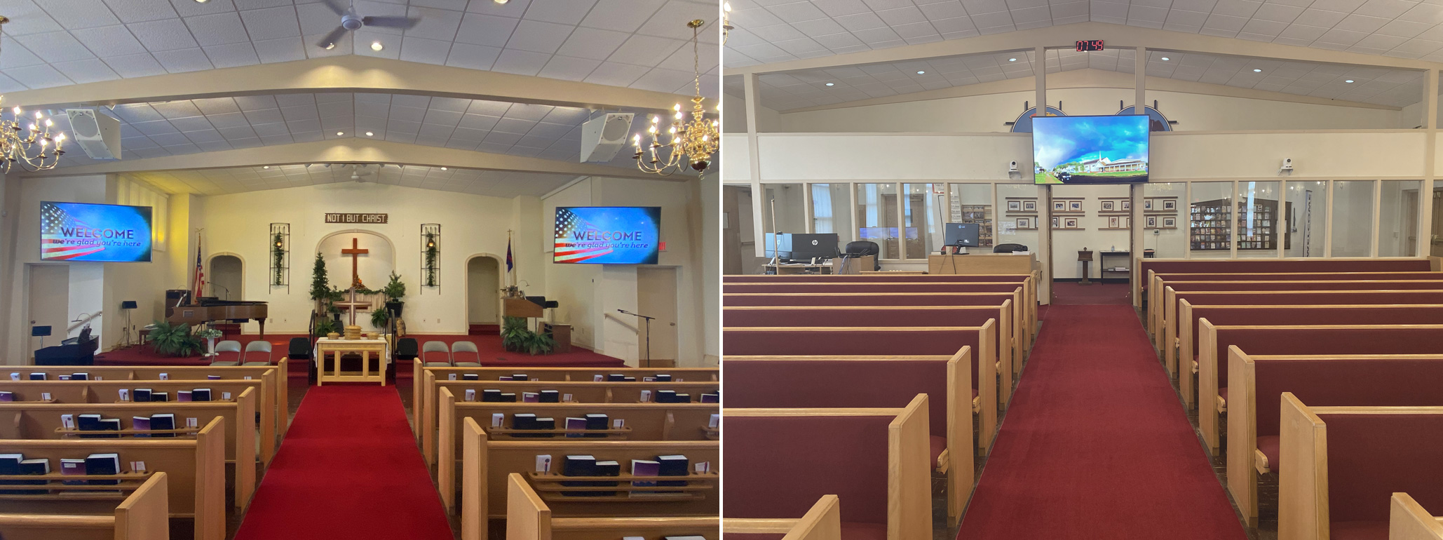 Inside the Church Front and Back Views